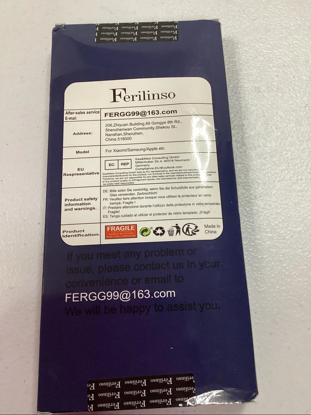 Ferilinso screen protector  for I phone 16 pro max